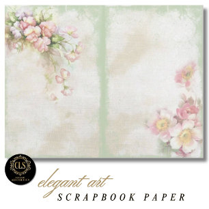 Scrapbook Paper – Vintage Floral Ephemera 8