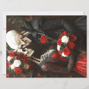 Scrapbook Paper Whimsical Wedding Black & Red