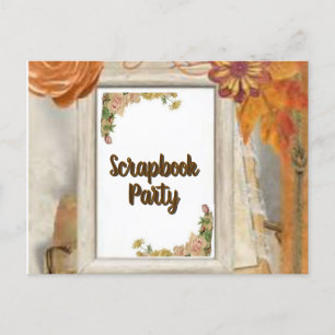 Scrapbook Party Invitation Postcard