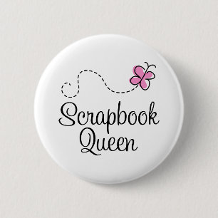 Scrapbook Queen Gift 6 Cm Round Badge