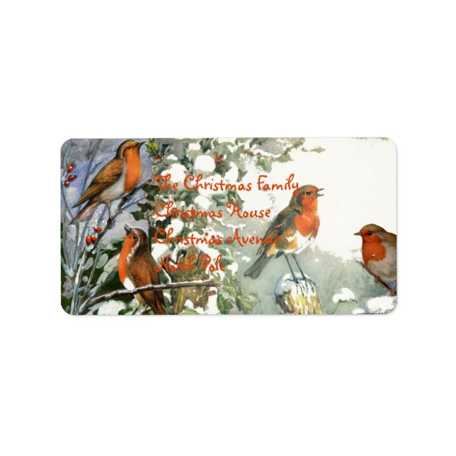 Scrapbook Robins Label (Front)