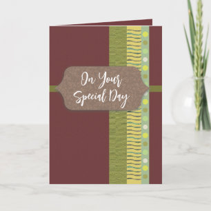 Scrapbook Style Customised Special Day Card