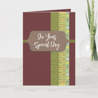 Scrapbook Style Customised Special Day Card