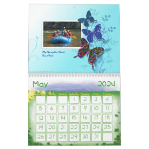 Scrapbook Style Family Photo Any Year Calendar