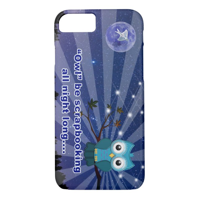 Scrapbookers “Owl Be Scrapping All Night Long” Case-Mate iPhone Case (Back)