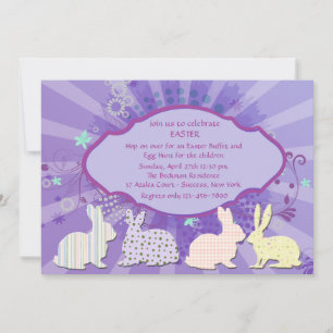 Scrapbooking Bunnies Easter Invitation