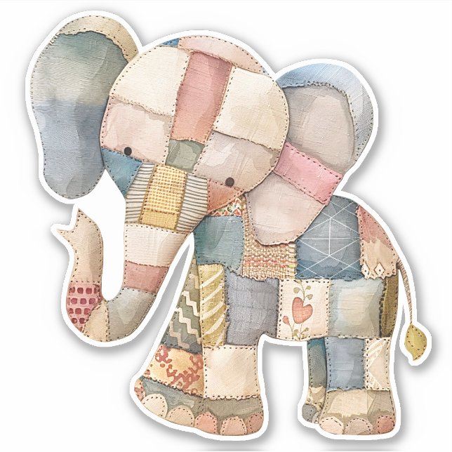 Scrapbooking Elephant Sticker (Front)