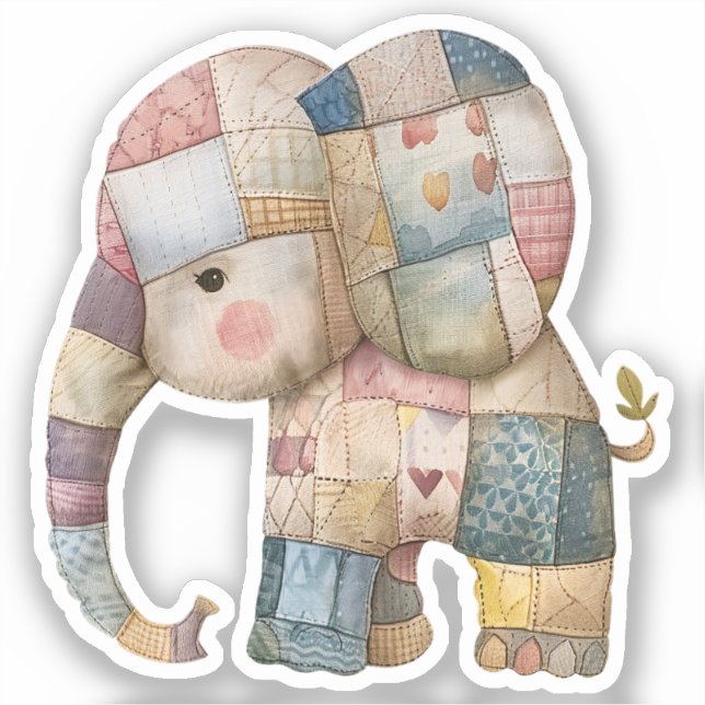 Scrapbooking Elephant Sticker (Front)