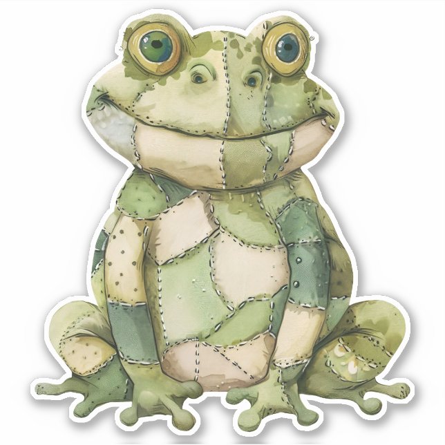 Scrapbooking Frog Sticker (Front)
