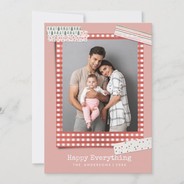 Scrapbooking Holidays | Festive 3 photo Holiday Card (Front)