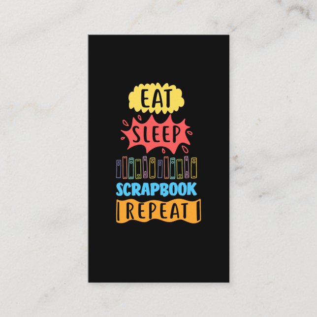 Scrapbooking Humor Funny Crafty Scrap Book Lover Business Card (Front)