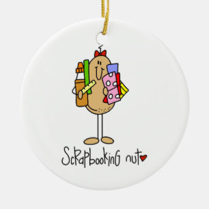 Scrapbooking Nut T-shirts and Gifts Ceramic Tree Decoration