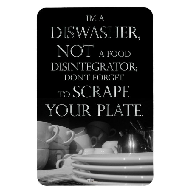 Scrape Your Plate 2 (Dishwasher Magnet) Magnet (Vertical)