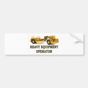 SCRAPER EARTH MOVER BUMPER STICKER