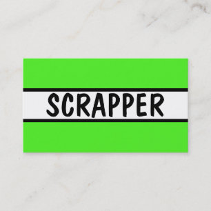 Scrapper Neon Green Business Card