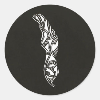 Scratch Board Classic Round Sticker