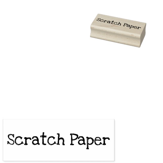 Scratch Paper Label Rubber Stamper Stamp (Stamped)