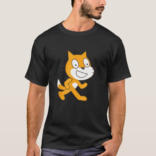 Scratch Programming Language Official Mascot Cat T-Shirt (Front)