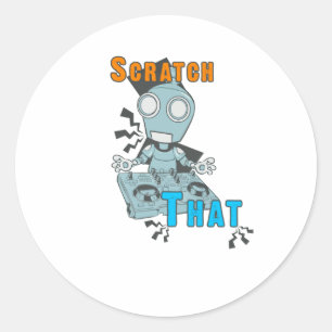 Scratch That Classic Round Sticker