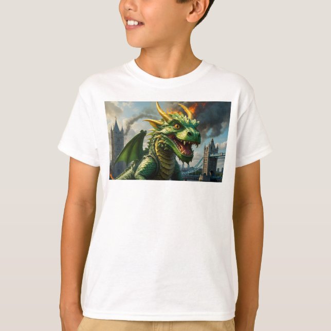 Scratch the Terrifying Dragon Fantasy Art T-Shirt (Front)