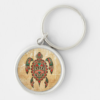 Scratched and Worn Haida Spirit Sea Turtle Key Ring