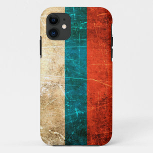 Scratched and Worn Vintage Russian Flag iPhone 11 Case