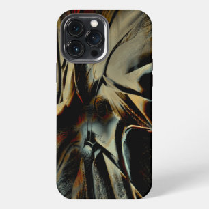Scratched dark satin texture rumpled virtual cloth iPhone 13 pro max case
