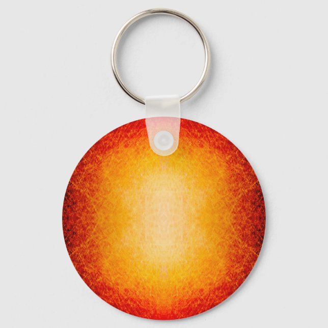Scratched glowing fireball key ring (Front)