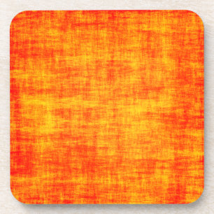 Scratched orange coaster