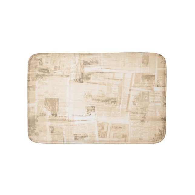 Scratched paper: old newspaper background. bath mat (Front)