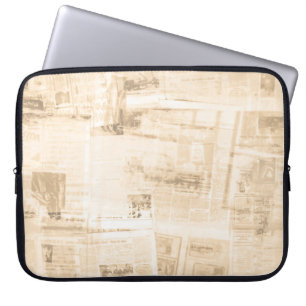 Scratched paper: old newspaper background. laptop sleeve