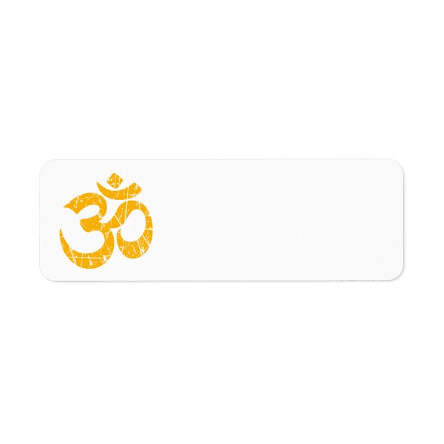 Scratched Yellow Yoga Om Symbol (Front)