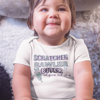 Scratcher Bawler Biter w/Cat & Tears Baby Bodysuit