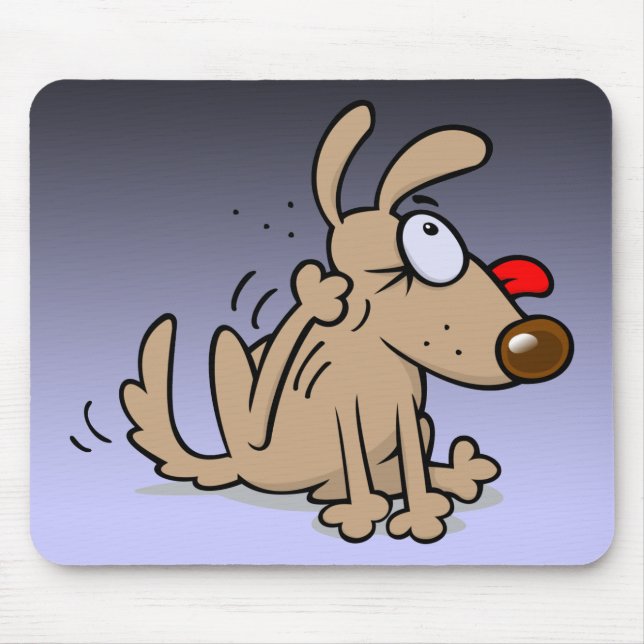 Scratching Dog Mouse Pad (Front)