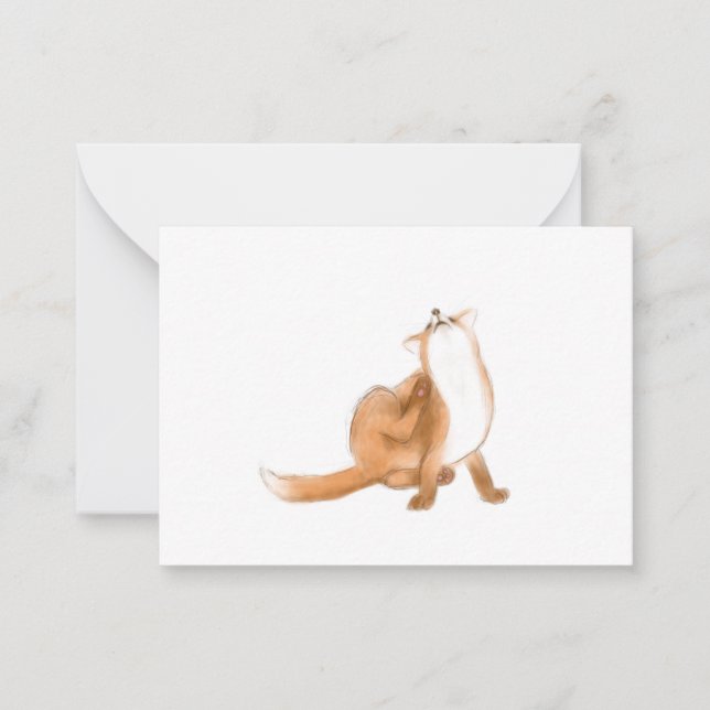 Scratching fox card (Front)