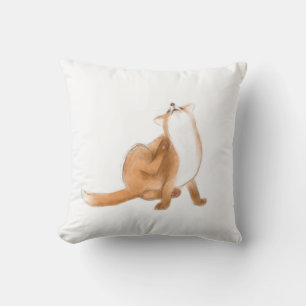 Scratching fox cushion