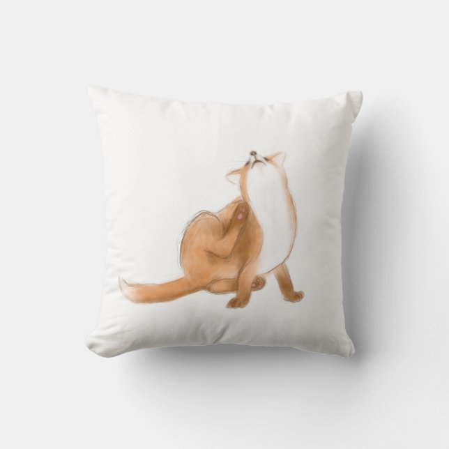 Scratching fox cushion (Front)