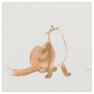 Scratching fox fabric