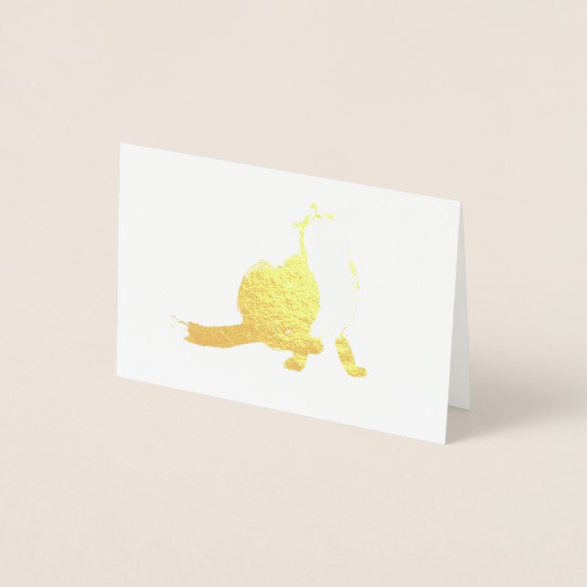Scratching fox foil card (Front)