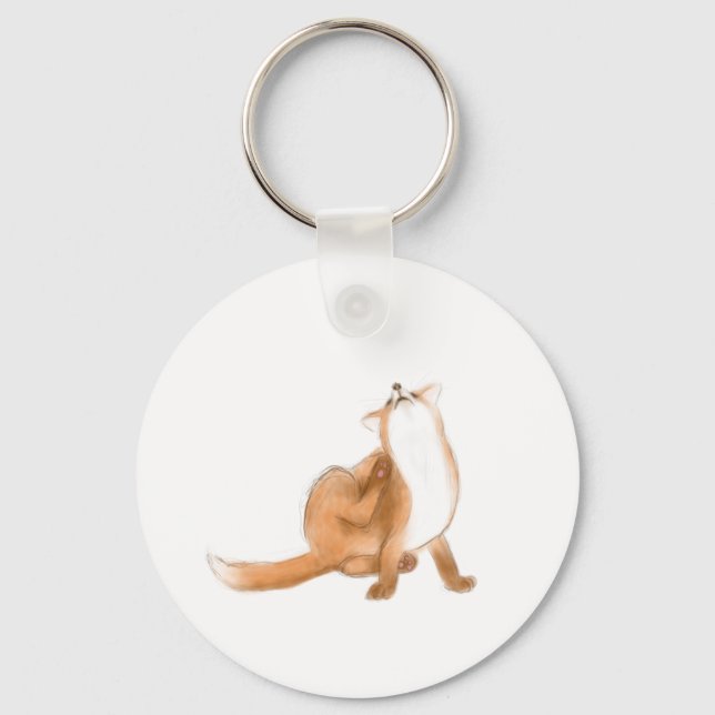 Scratching fox key ring (Front)