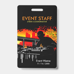 Scratching Hits Staff Event Coordinator ID Badge