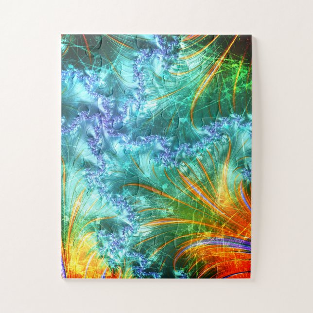 Scratchy fractal jigsaw puzzle (Vertical)