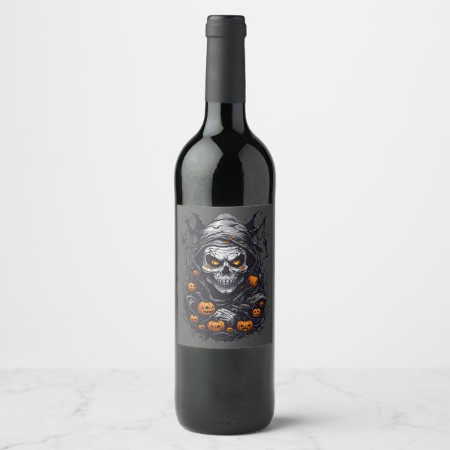 Scray Halloween Wine Label (Front)