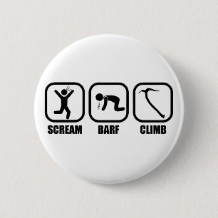 Scream Barf Climb 6 Cm Round Badge