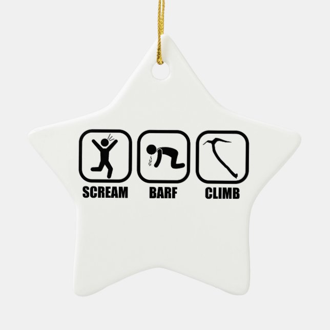 Scream Barf Climb Ceramic Tree Decoration (Front)