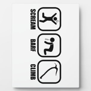 Scream Barf Climb Plaque