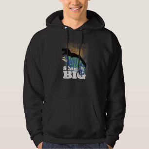 Scream Big Chameleon With Dinosaur Shadow For Hoodie