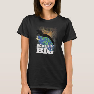 Scream Big Chameleon With Dinosaur Shadow For T-Shirt