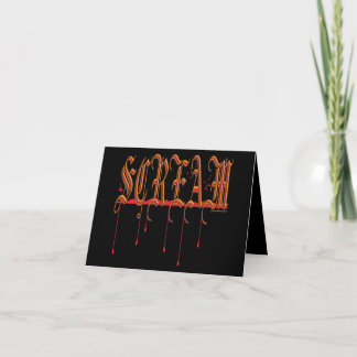 SCREAM Bloody Halloween Card