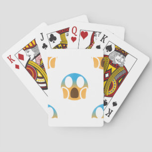 scream emoji playing cards